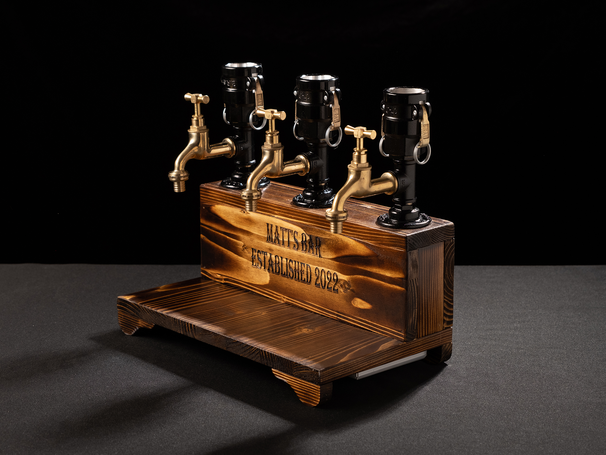 vintage beer taps: "Vintage beer taps adding a classic touch."