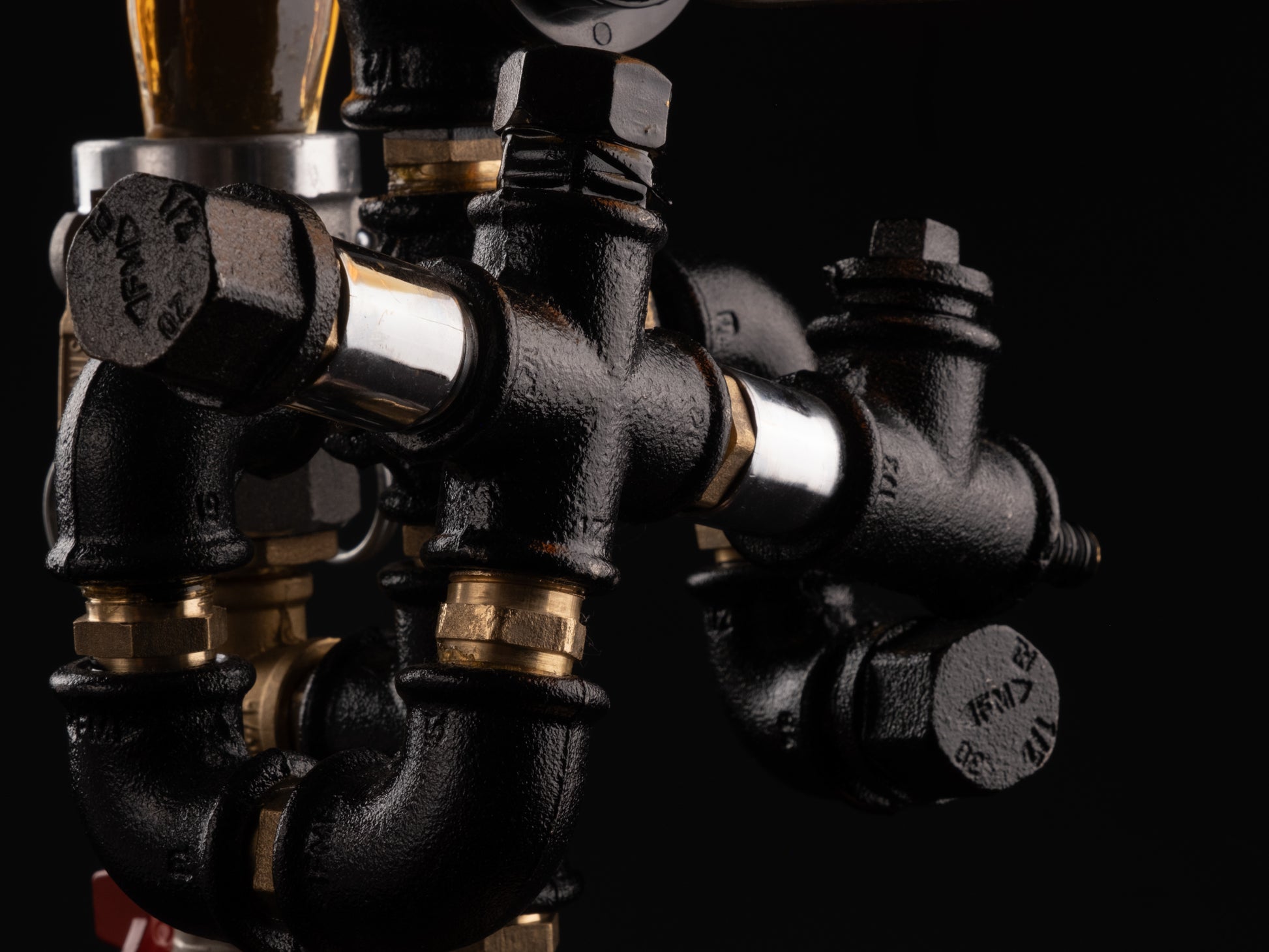 rustic bar faucets: "Rustic bar faucets adding character to your bar."