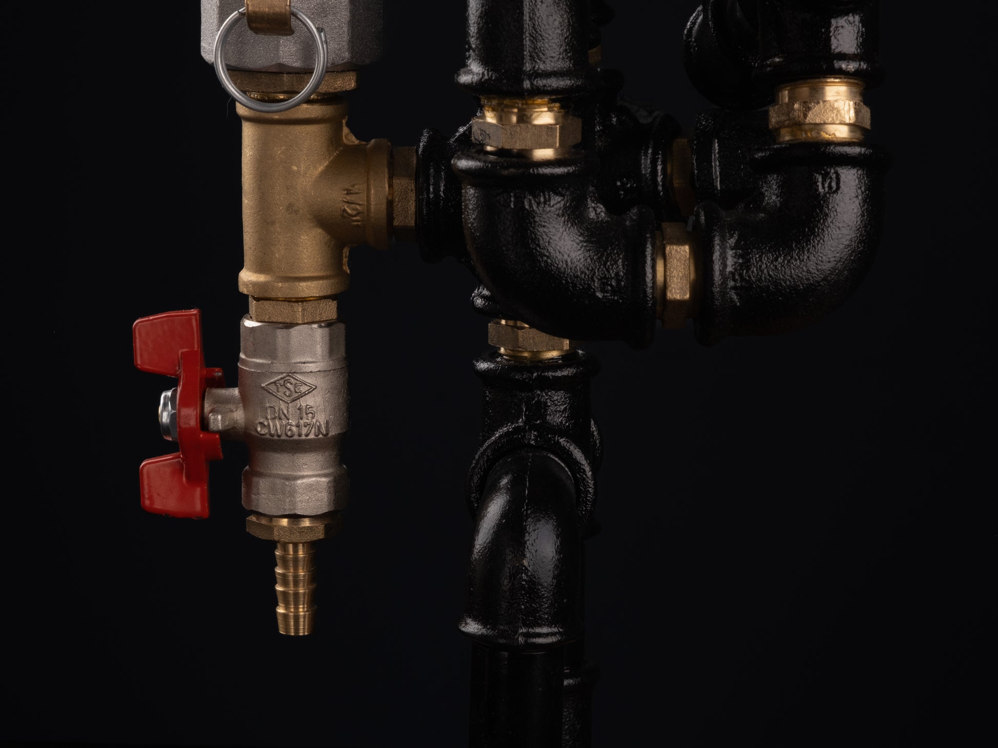 industrial bar taps: "Industrial bar taps with a rustic feel."