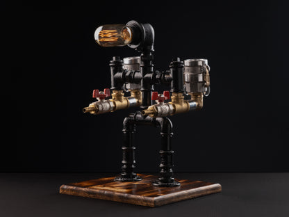 rustic draft beer taps: "Rustic draft beer taps for a perfect pour, ideal for Father's Day."