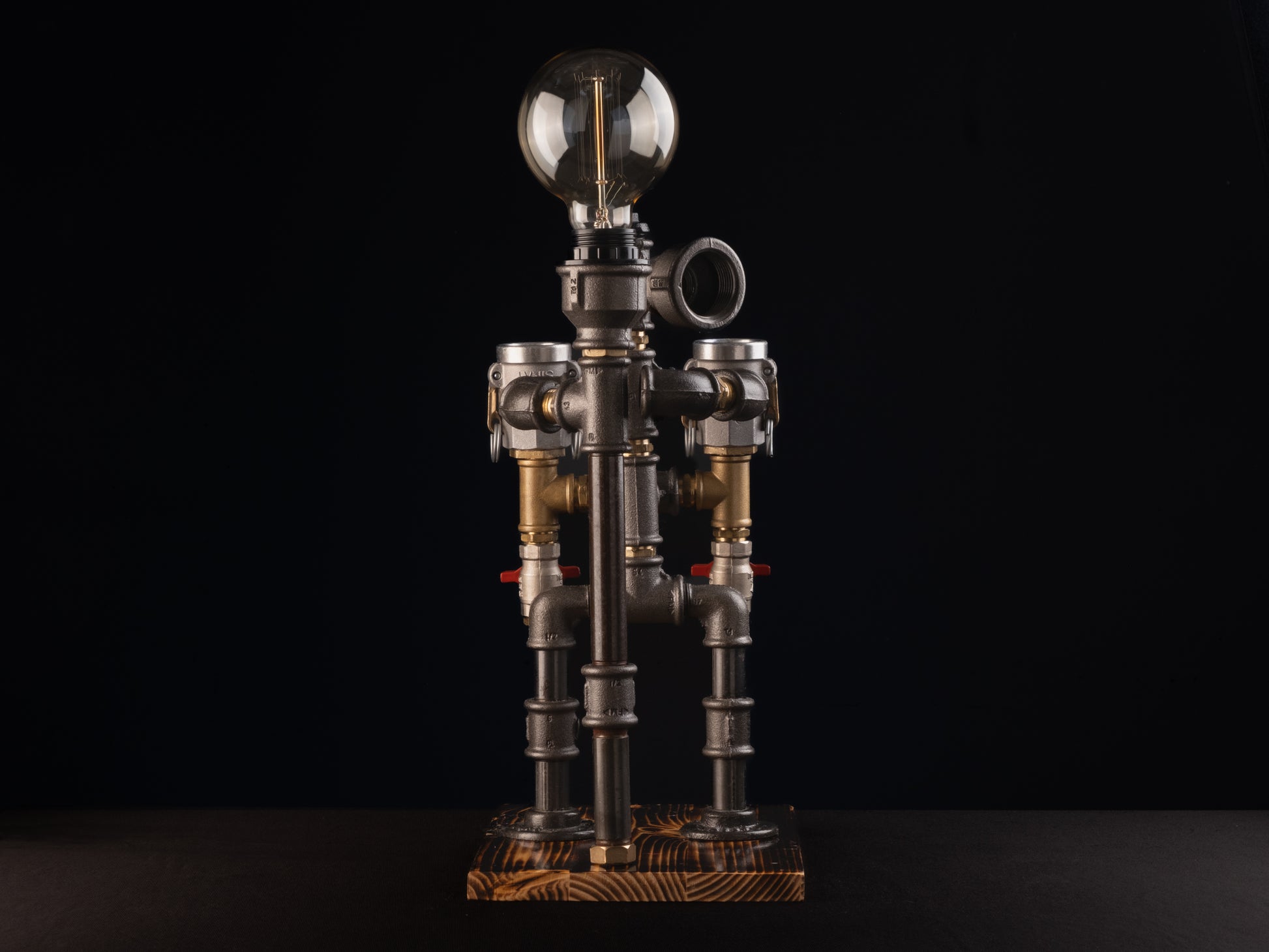 industrial bar taps: "Industrial bar taps with a rustic feel."