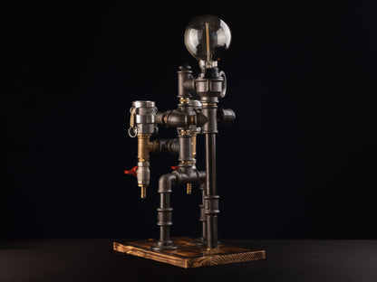 rustic bar taps: "Rustic bar taps perfect for a home bar setup."
