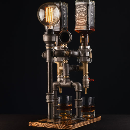 industrial bar taps: "Industrial bar taps with a rustic feel."