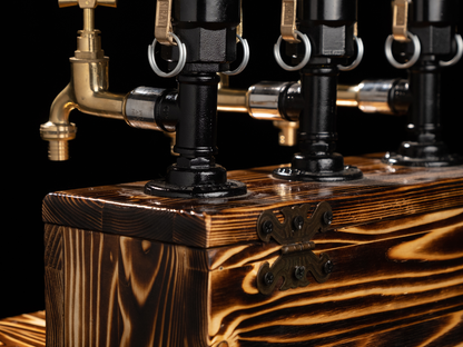 vintage beer taps: "Vintage beer taps adding a classic touch."