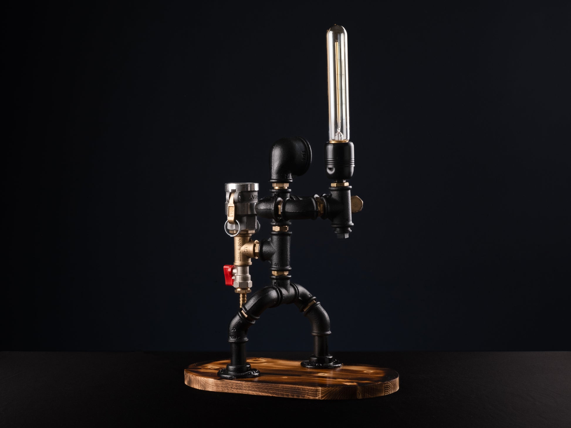 industrial bar taps: "Industrial bar taps with a rustic feel."