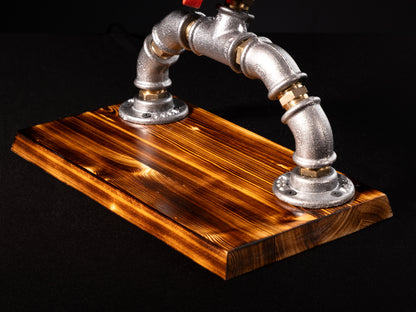 rustic reading lamps: "Rustic reading lamps ideal for late-night reading."