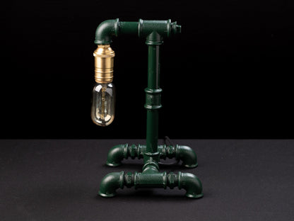 rustic accent lamps: "Rustic accent lamps for a stylish finishing touch."