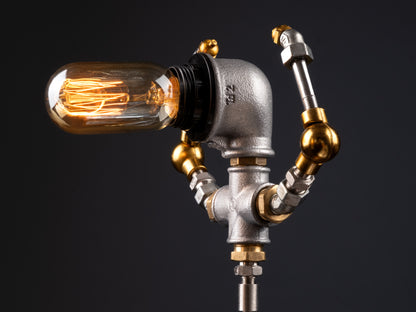 rustic reading lamps: "Rustic reading lamps ideal for late-night reading."