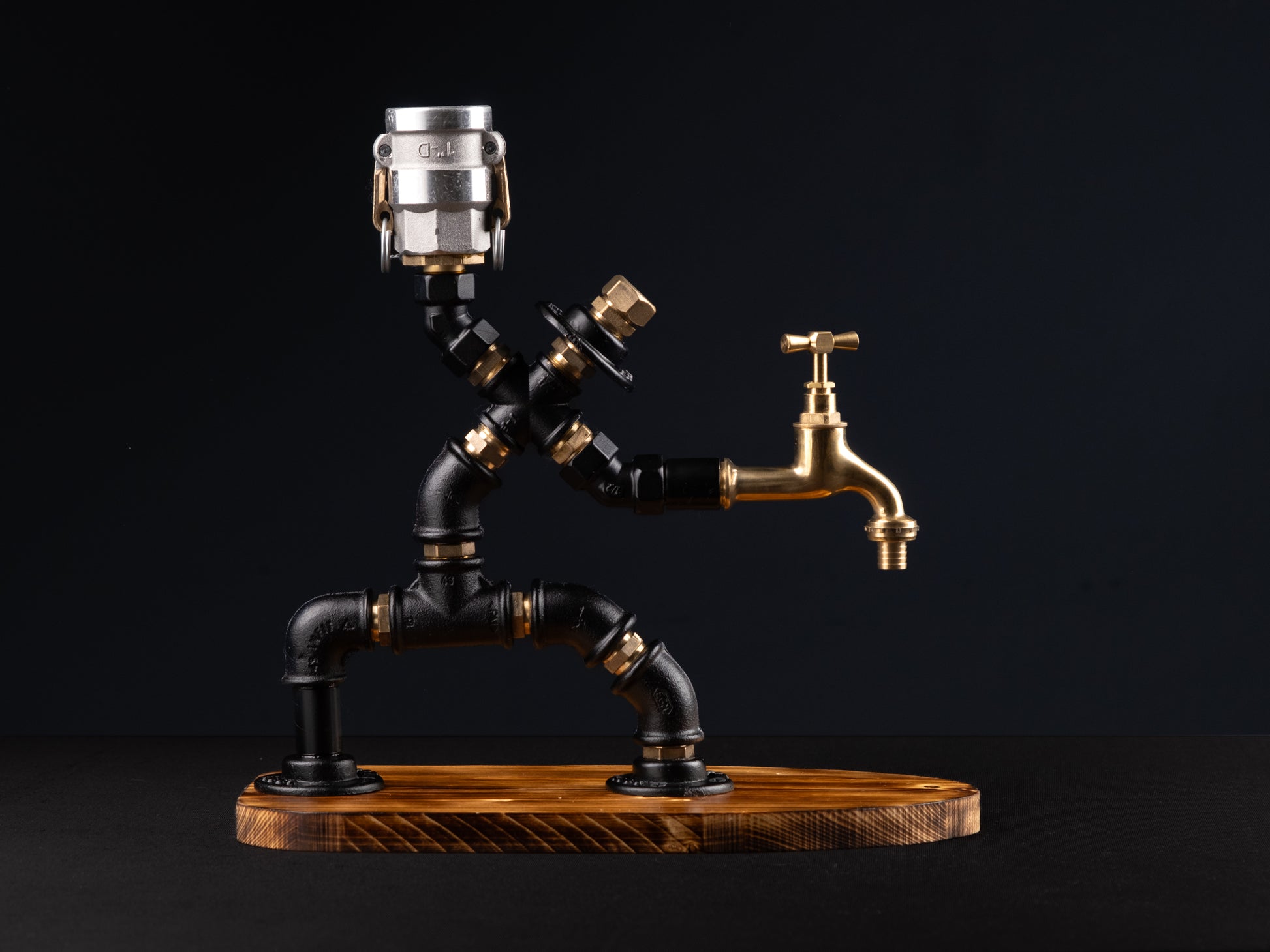 industrial bar taps: "Industrial bar taps with a rustic feel."