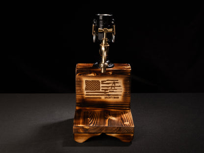vintage beer taps: "Vintage beer taps adding a classic touch."