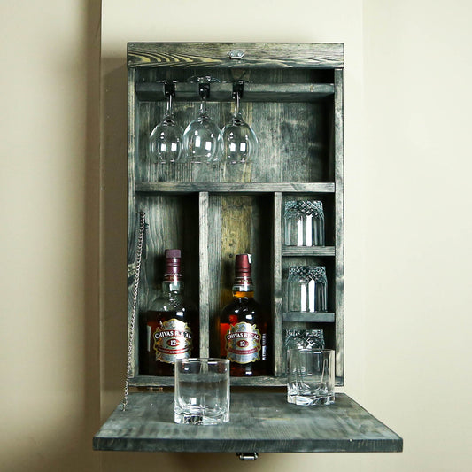 Whiskey/Wine Cabinet - RusticDesignTR Barware - RusticDesignTR