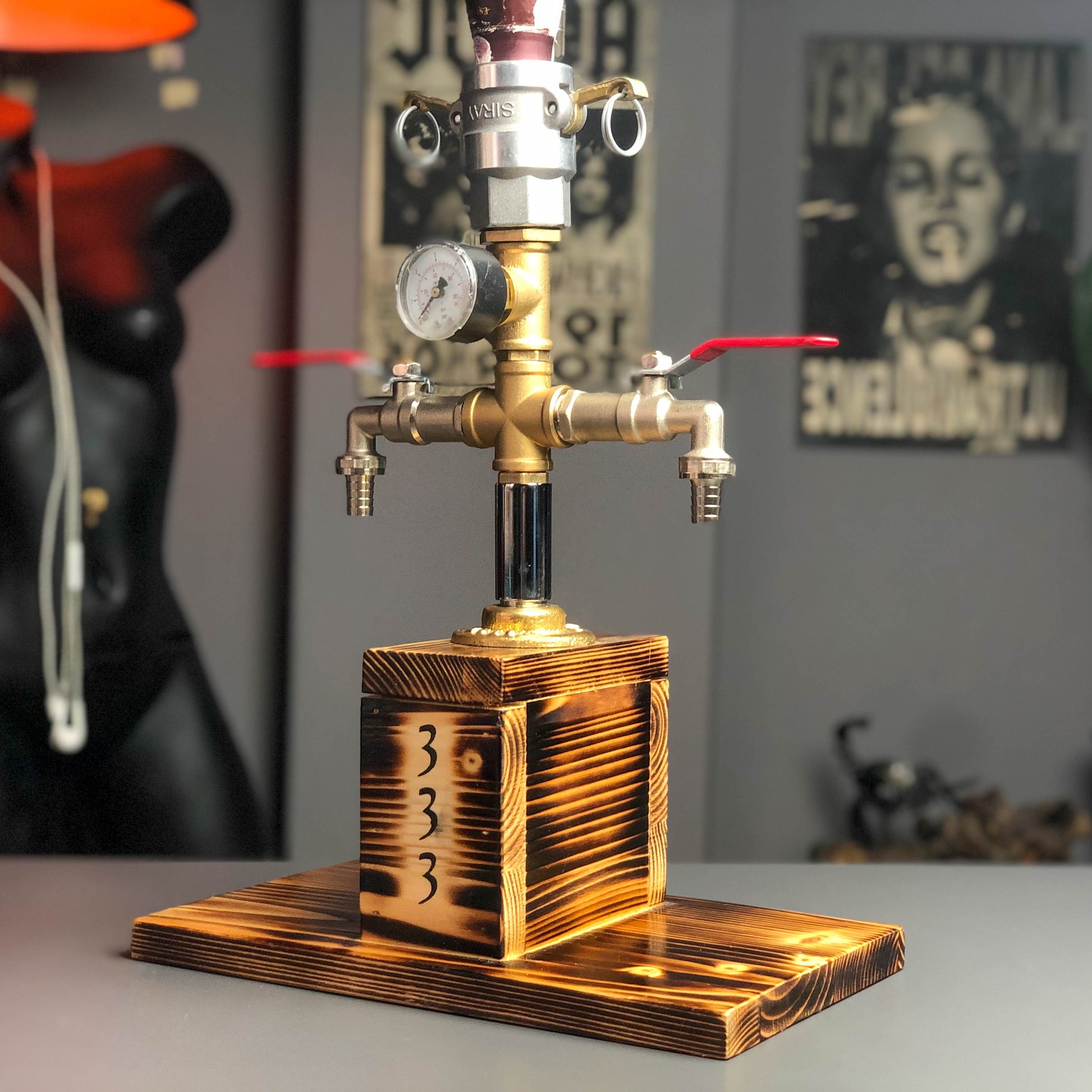 industrial bar taps: "Industrial bar taps with a rustic feel."
