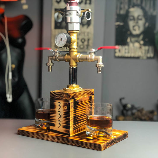 rustic bar faucets: "Rustic bar faucets adding character to your bar."