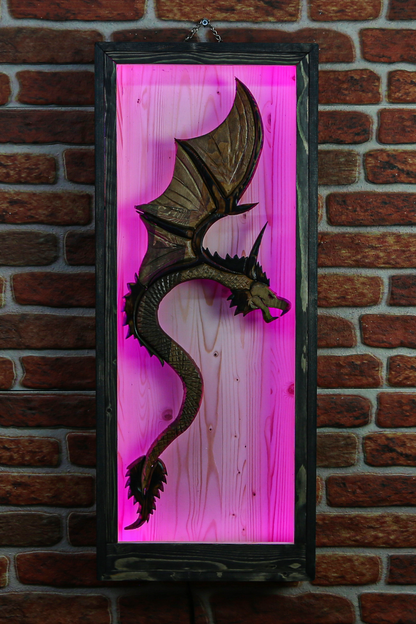 LED/RGB Color Dragon Wall Decor - RusticDesignTR Wall Light Fixtures - RusticDesignTR