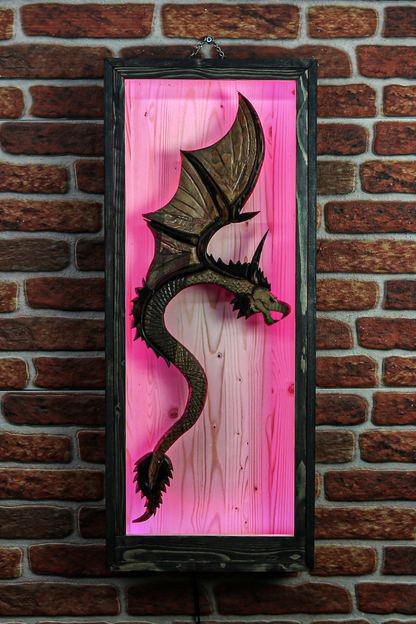 LED/RGB Color Dragon Wall Decor - RusticDesignTR Wall Light Fixtures - RusticDesignTR