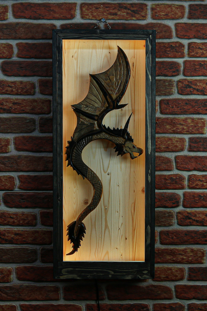 LED/RGB Color Dragon Wall Decor - RusticDesignTR Wall Light Fixtures - RusticDesignTR