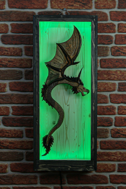 LED/RGB Color Dragon Wall Decor - RusticDesignTR Wall Light Fixtures - RusticDesignTR