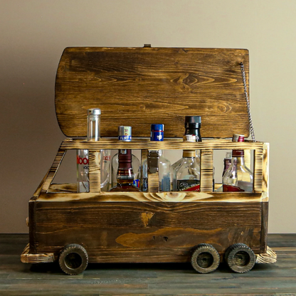 Hippie Van Bottle Box - RusticDesignTR Barware - RusticDesignTR