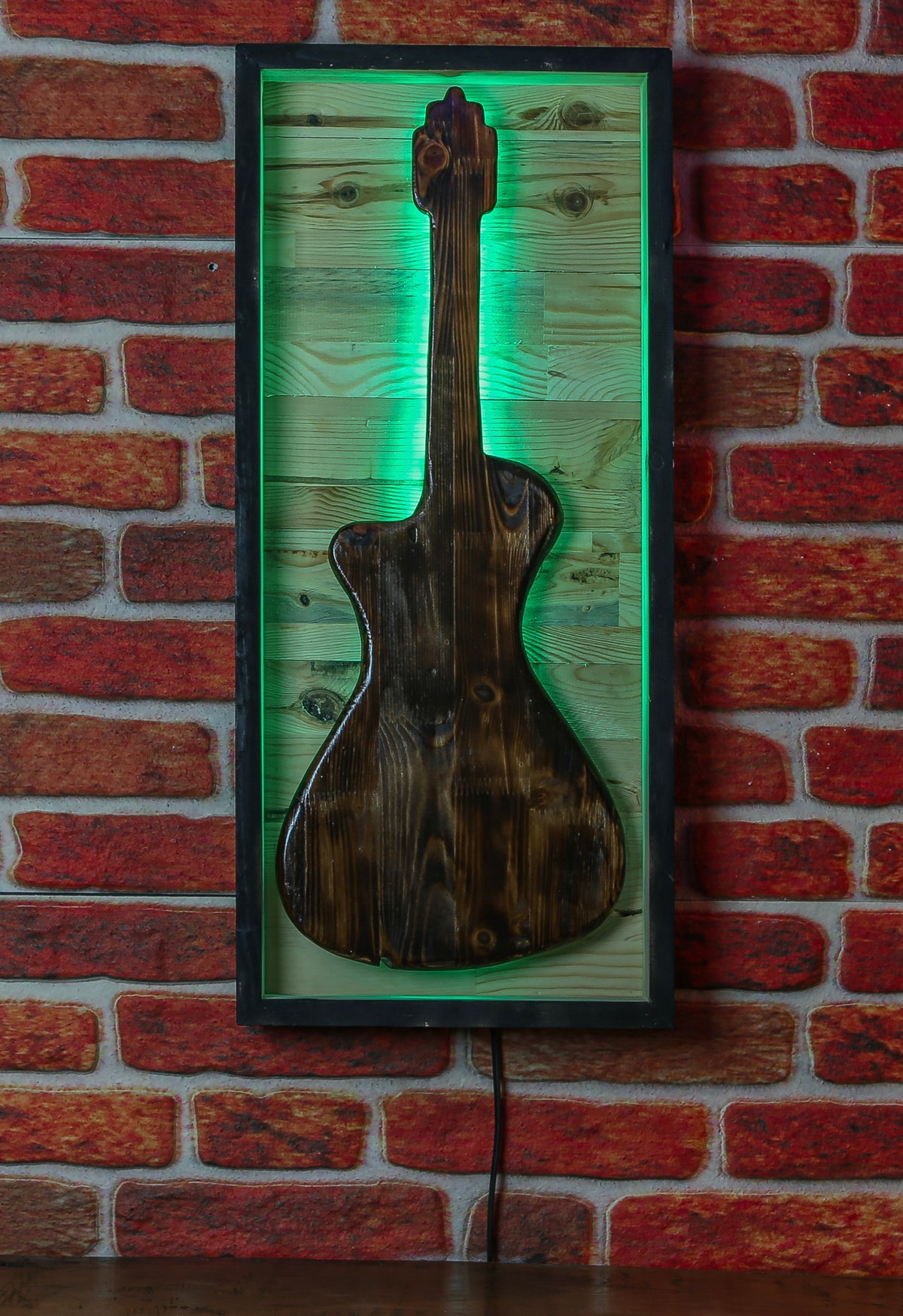 LED/RGB Color Changing Wall Guitar - RusticDesignTR Wall Light Fixtures - RusticDesignTR