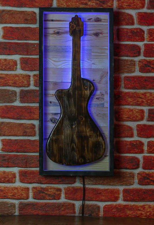 LED/RGB Color Changing Wall Guitar - RusticDesignTR Wall Light Fixtures - RusticDesignTR