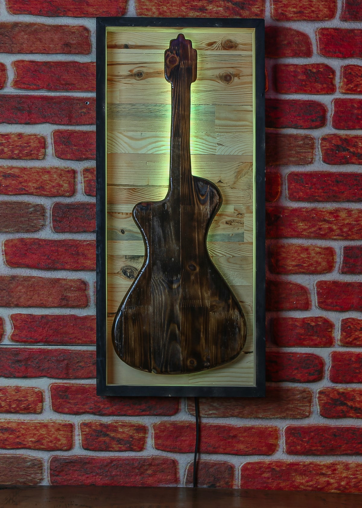 LED/RGB Color Changing Wall Guitar - RusticDesignTR Wall Light Fixtures - RusticDesignTR