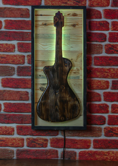 LED/RGB Color Changing Wall Guitar - RusticDesignTR Wall Light Fixtures - RusticDesignTR
