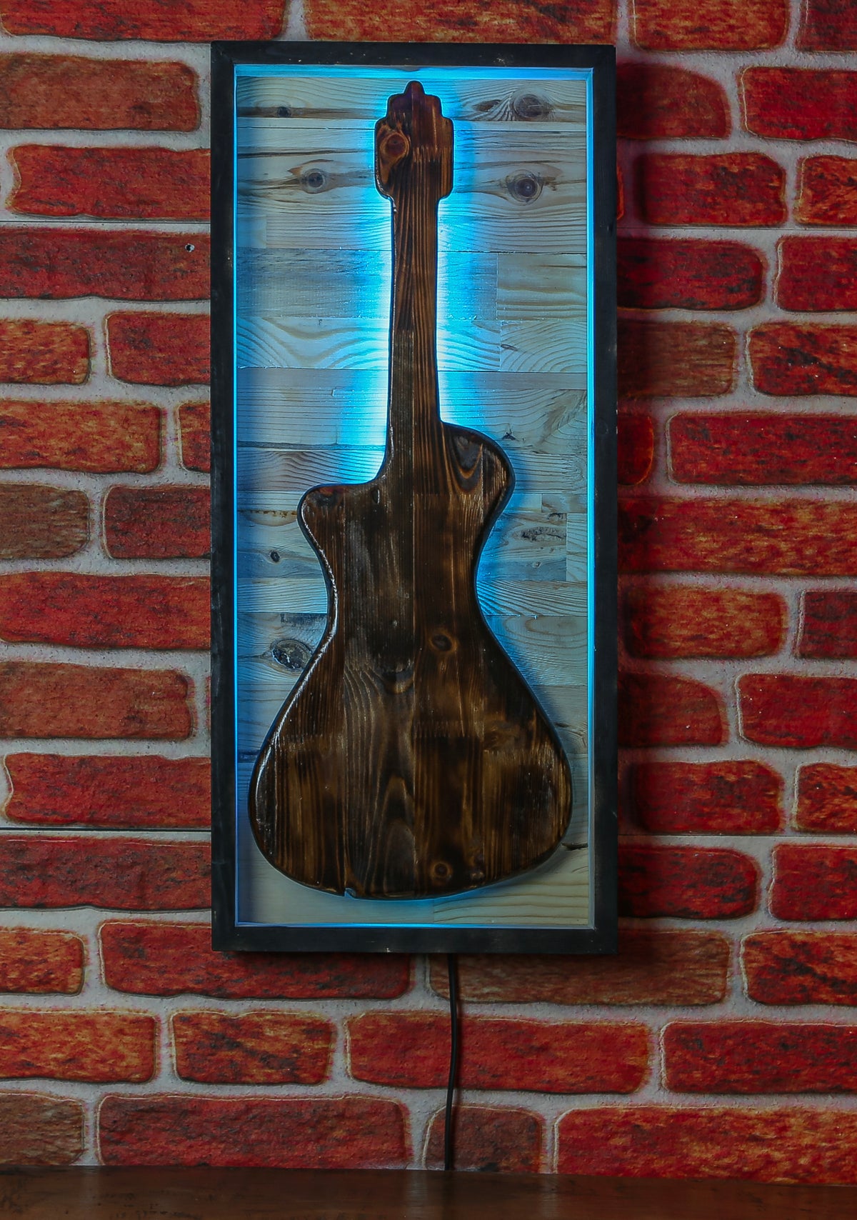 LED/RGB Color Changing Wall Guitar - RusticDesignTR Wall Light Fixtures - RusticDesignTR
