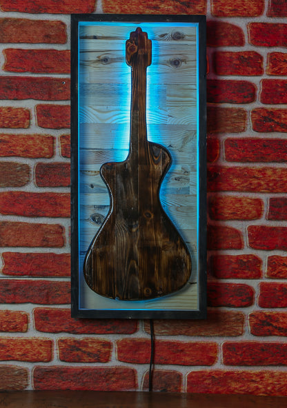 LED/RGB Color Changing Wall Guitar - RusticDesignTR Wall Light Fixtures - RusticDesignTR