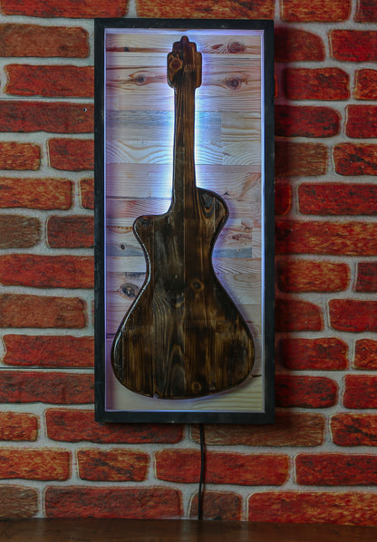LED/RGB Color Changing Wall Guitar - RusticDesignTR Wall Light Fixtures - RusticDesignTR